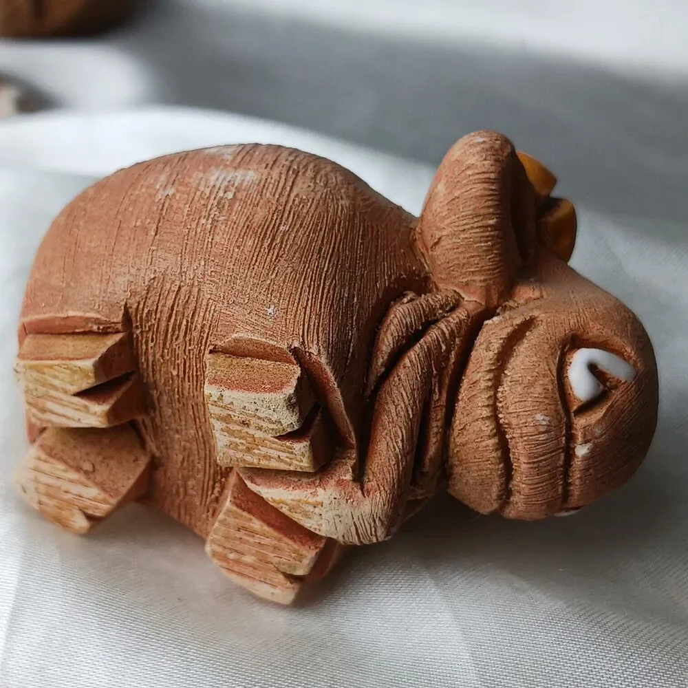 Vintage Artesania Rinconada Art Pottery Hand Crafted Clay Figurine-BABY MOOSE